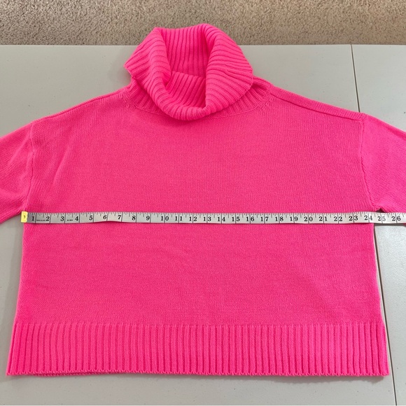 Bar III Hot Pink Cowl Neck Long Sleeve Sweater Women Size XL Cozy Minimalist - Picture 5 of 7